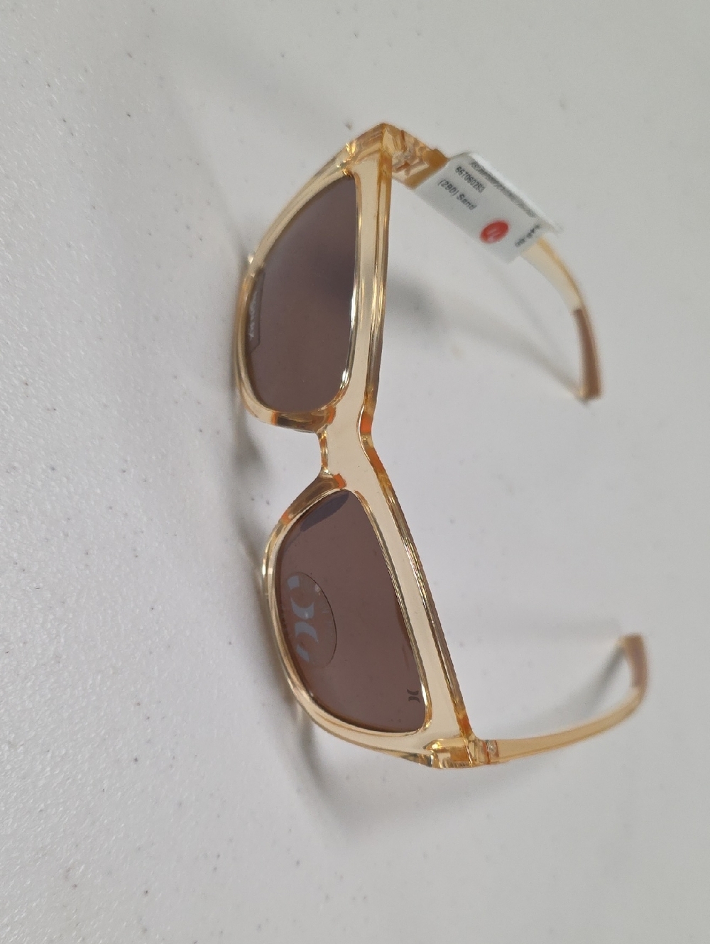 Hurley Gold Transparent Frame Sunglasses with Brown Lenses